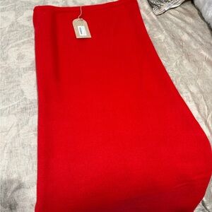Meshki Elise Knit Red Maxi Skirt